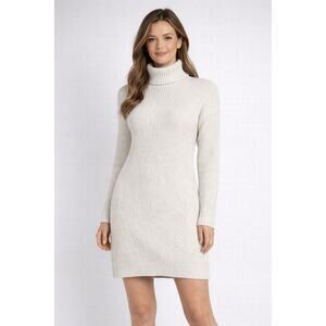 The Limited white size M Turtleneck long sleeve Knit Dress